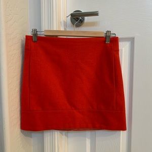 🔥SOLD🔥 EUC J. Crew orange wool mini skirt in size 00